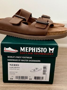 Mephisto Nerio Dark Brown Naples Size 44 - U.S. 10 New in Box